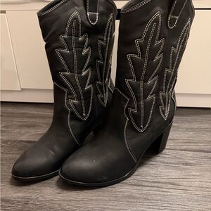 MIA Leather Cowboy Boots- Size 8.5